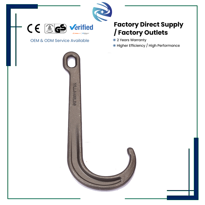 G80 Alloy Steel J-Opening Lifting Hook