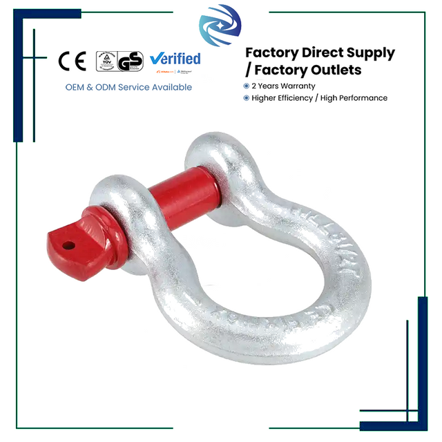 G209 Forged Alloy Steel Bow Shackle Hot Dip Galvanized Rigging