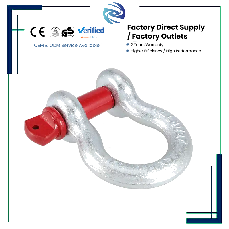 G209 Forged Alloy Steel Bow Shackle Hot Dip Galvanized Rigging
