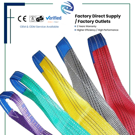 EN1492-1 Certified Polyester Webbing Sling Heavy Duty Lifting Belt