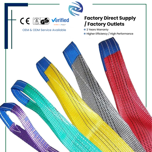 EN1492-1 Certified Polyester Webbing Sling Heavy Duty Lifting Belt