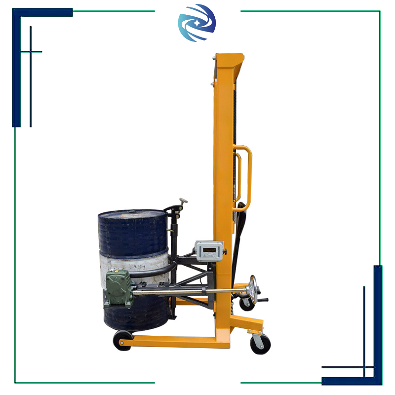 Manual drum stacker with hydraulic lifting system and steel frame