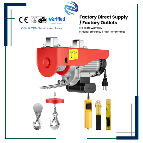PA Mini Electric Wire Rope Hoist Compact Remote Control Lift