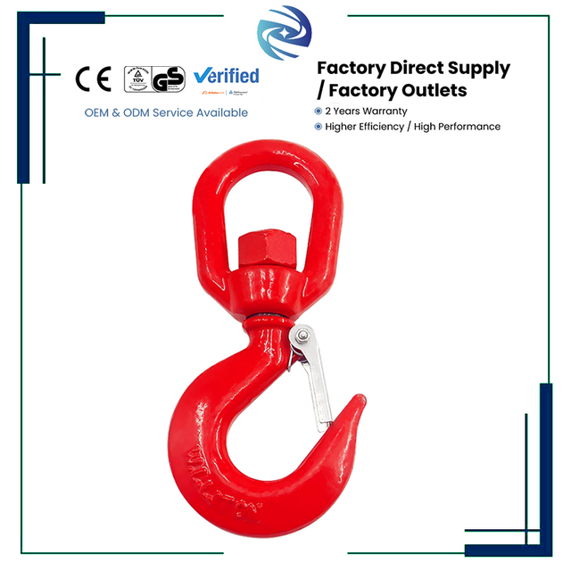 G80 Alloy Steel Lifting Hook Safety Latch Rigging Hardware